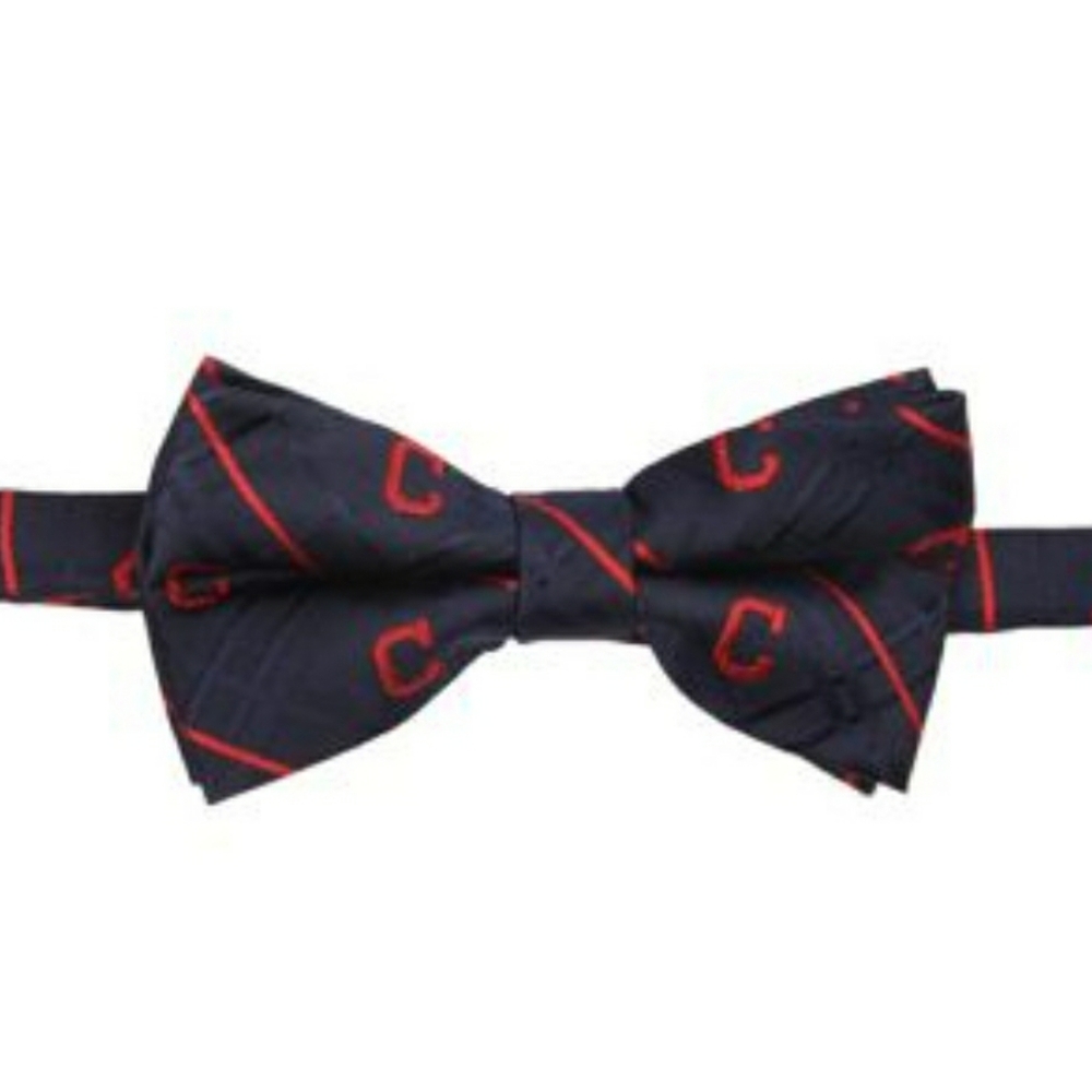Cleveland Guardians Indians MLB Oxford Bow Tie Adjustable